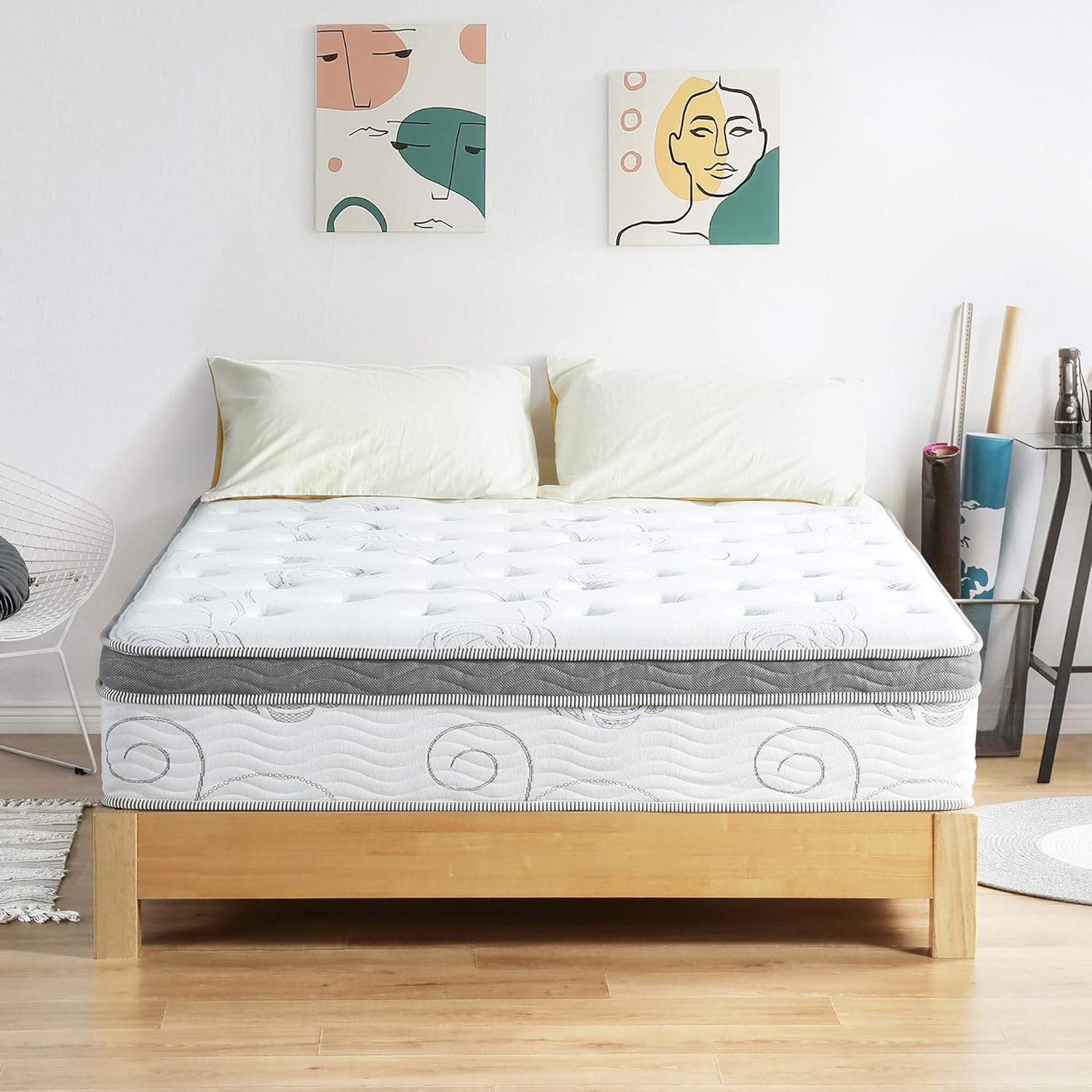 PrimaSleep Matelas de 10 pouces en mousse à mémoire de forme au gel