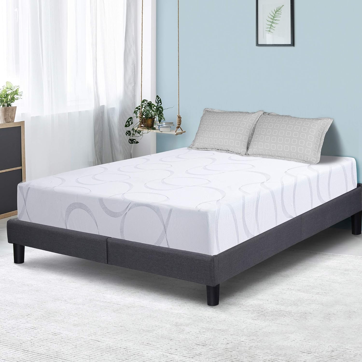 PrimaSleep Matelas de 10 pouces en mousse à mémoire de forme au gel